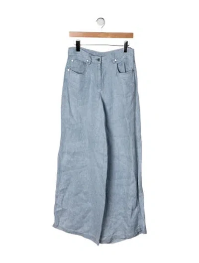Pre-owned Twp Wide Leg Pants In Blue
