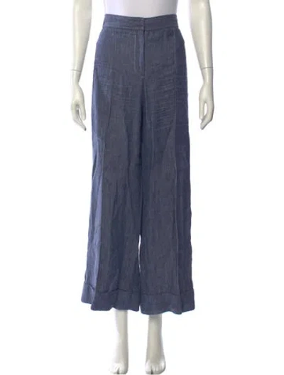 Pre-owned Twp Wide Leg Pants In Blue