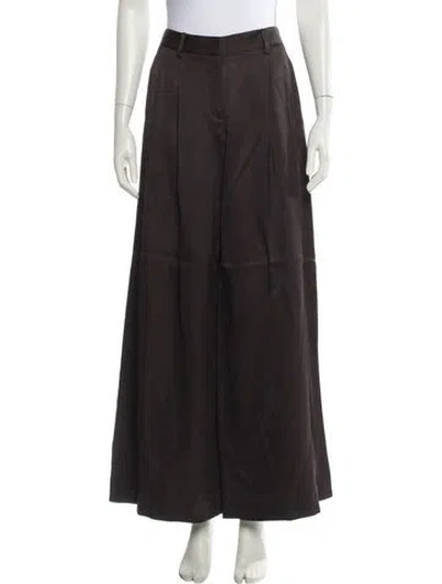 Pre-owned Twp Wide Leg Pants In Brown