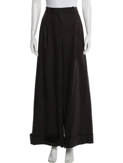 Pre-owned Twp Wide Leg Pants In Brown