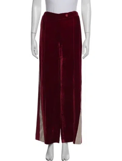 Pre-owned Twp Wide Leg Pants In Burgundy