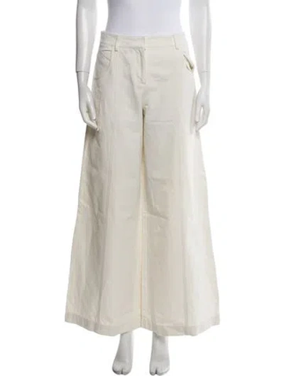 Pre-owned Twp Wide Leg Pants In White