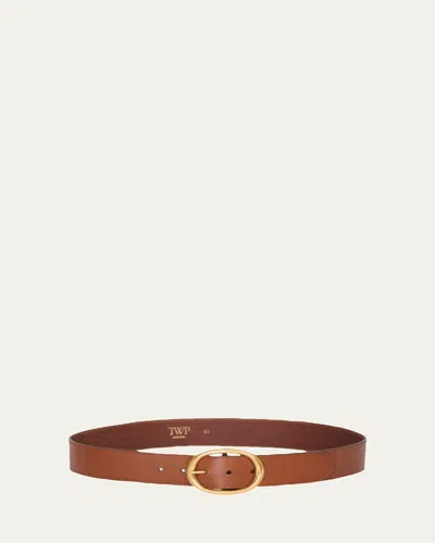 Twp Wide Vachetta Leather Belt In Brown