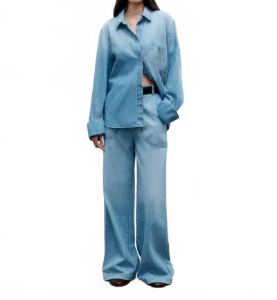 Twp Wilson Button Down Shirt In Vintage Wash In Brown