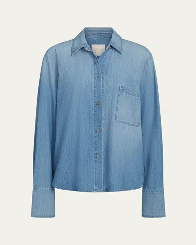 Twp Wilson Denim Button-front Shirt In Blue