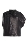 Twp Wish You Would Leather Top In Blue
