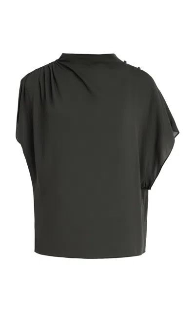 Twp Wish You Would Silk Georgette Top In Green