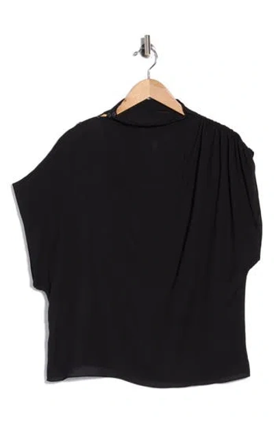 Twp Wish You Would Stretch Silk Top In Black