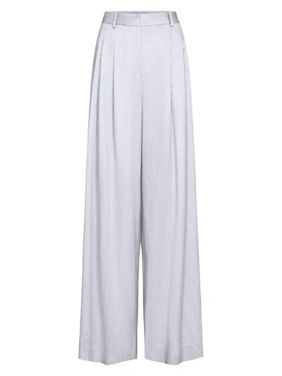 Twp Women's Avery Stretch-wool Wide-leg Pants In Blue