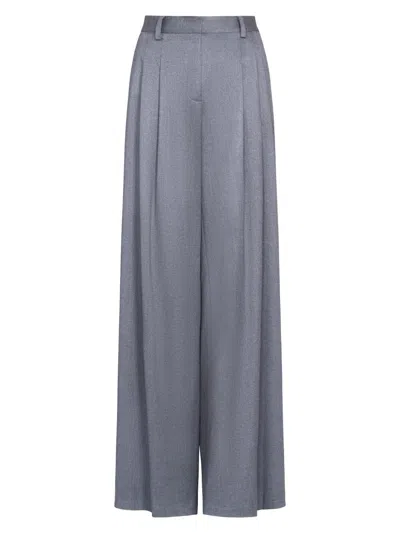 Twp Women's Avery Tailored Wool Straight-leg Pants In Gray
