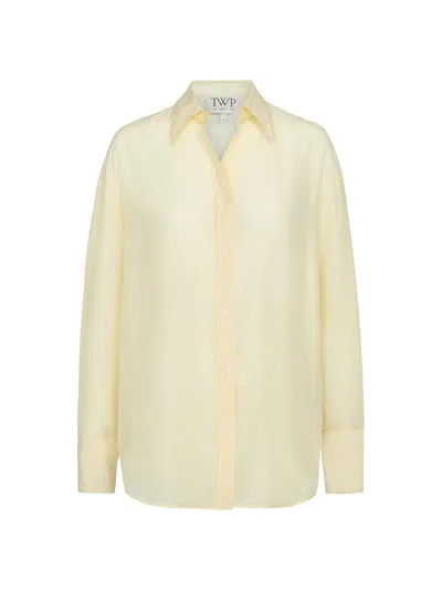 Twp Women's Big Joe Cotton-silk Shirt In Yellow