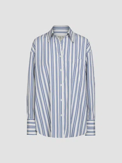 Twp Women's Big Joe Striped Cotton Shirt In Multi