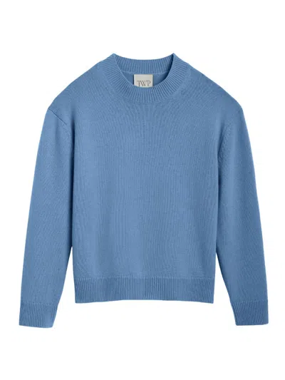 Twp Women's Boy Cashmere Crewneck Sweater In Blue