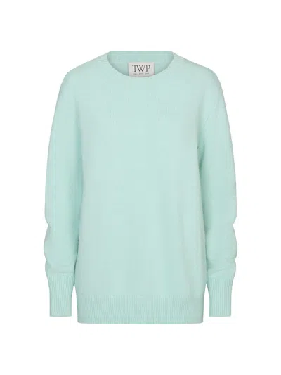 Twp Women's Boy Cashmere Crewneck Sweater In Blue