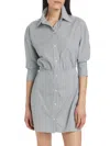Twp Devon Pinstripe Shirtdress In Gray