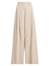 Twp Women's Didi Pleated Wide-leg Pants In French Oak