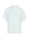 Twp Draped Satin Blouse In White