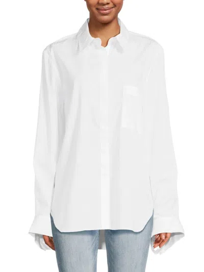 Twp Women's Drinkard Solid Shirt In White