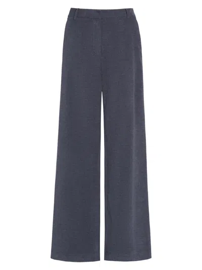 Twp Women's Dylan Cotton-cashmere Straight-leg Pants In Gray