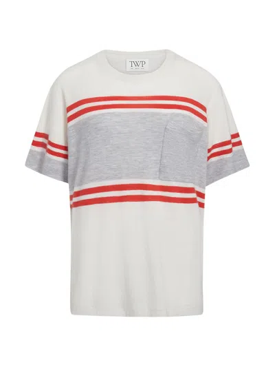 TWP WOMEN'S ENGINEERED STRIPE BIG BOY T-SHIRT