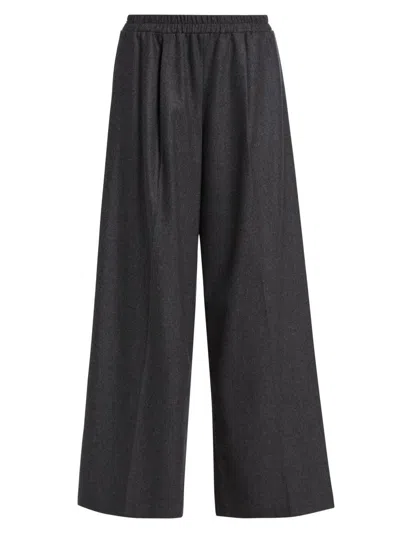 Twp Women's Eva Wool-blend Wide-leg Pants In Gray