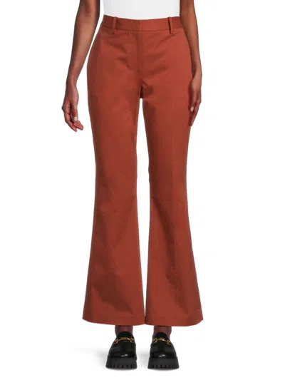 Twp Women's Friday Night High Rise Flare Pants In Terracotta