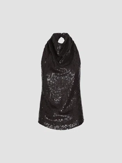 Twp Women's Friday Night Sequined Top In Brown