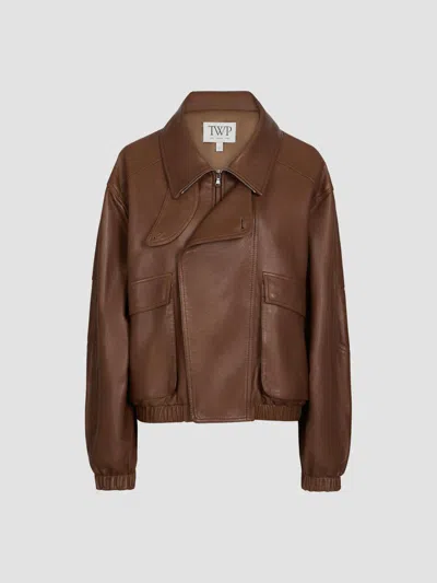 Twp Women's Hunter Leather Jacket In Bison