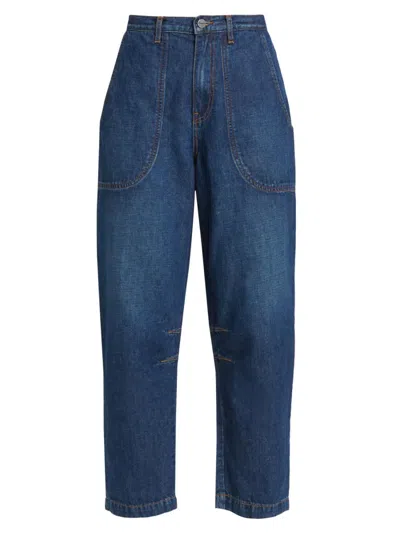 Twp Women's Jetties Beach Crop Pants In Blue