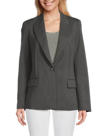 Twp Women's Jill Cotton Blazer In Charcoal