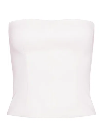 Twp Women's Jillian Bustier Top In White
