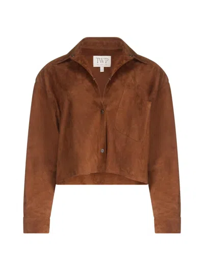 Twp Women's Little Big Joe Drop Shoulder Suede Jacket In Brown