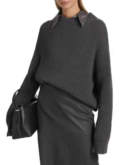 Twp Women's Macie Ribbed Merino Sweater In Blue