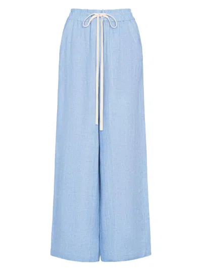 Twp Women's Main St Wide-leg Drawstring Pants In Blue