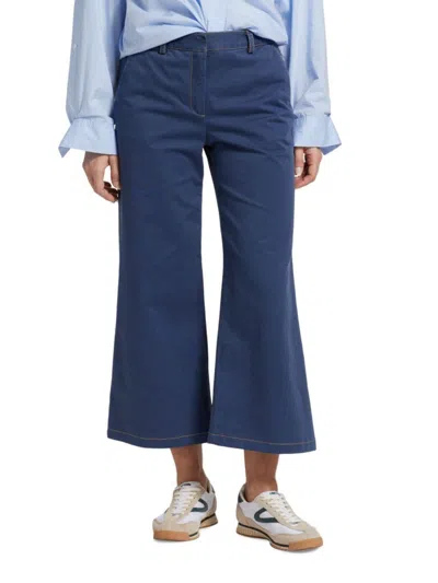 Twp Women's Mercer Cropped Wide Leg Pants In Blue