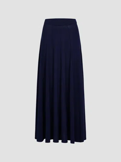 Twp Women's Merino Wool A-line Maxi Skirt In Black