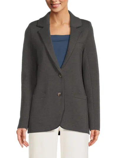 Twp Women's Merino Wool Boyfriend Blazer In Charcoal