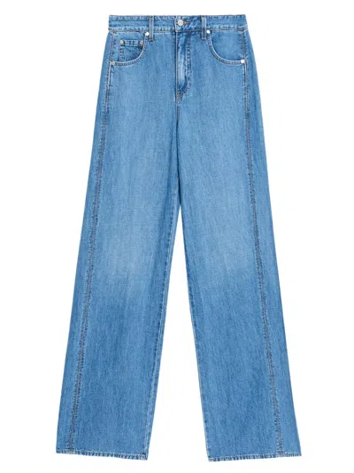 Twp Women's Mid-rise Straight-leg Jeans In Blue