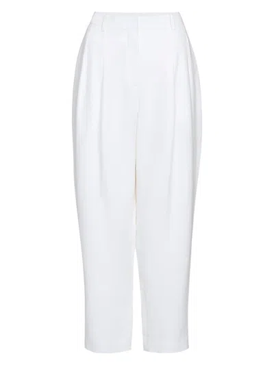 Twp Women's Mila Relaxed Linen Trousers In White