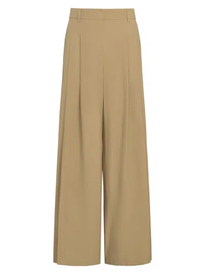 Twp Women's Next Didi Cotton Wide-leg Pants In Brown
