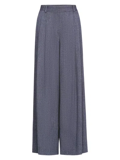 Twp Women's Next Didi Stretch-wool High-rise Pants In Blue