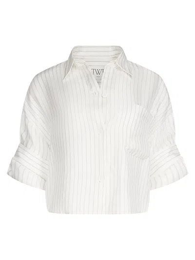 Twp Women's Next Ex Striped Cotton Shirt In Multi