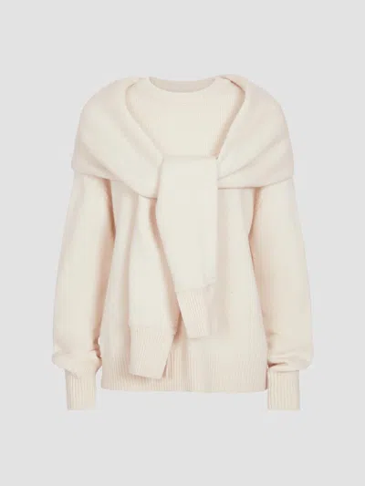 Twp Women's Rib-knit Cashmere Shrug Sweater In Almond Milk