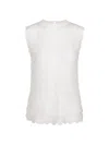 Twp Semi-sheer Paillette Shell In White