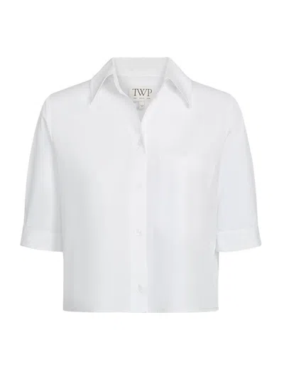 Twp Women's Short Lived Cropped Shirt In White