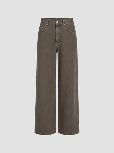Twp Women's Song Sung Blue Cotton-linen Wide-leg Jeans In Dark Stone