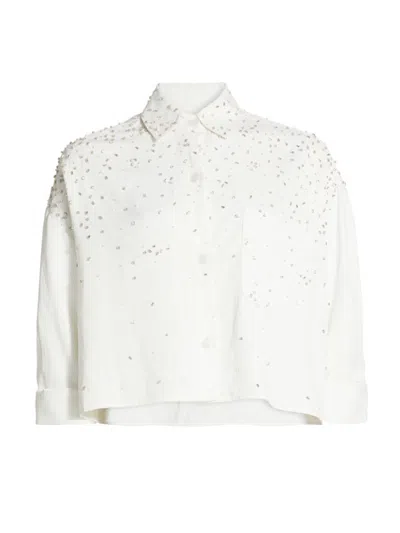 Twp Women's Soon To Be Ex Embellished Shirt In White