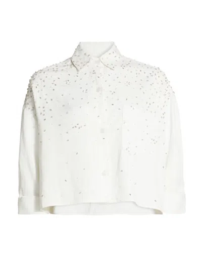 Twp Soon To Be Ex Crystal-embellished Shirt In White