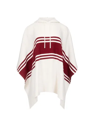 Twp Striped Hoodie Poncho In Neutral