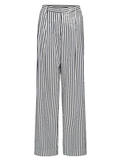 Twp Women's Sulli Striped Sequin Trousers In Black